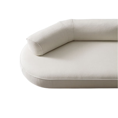 Modern cream curved modular sectional sofa with organic shape for living room by Mahogni