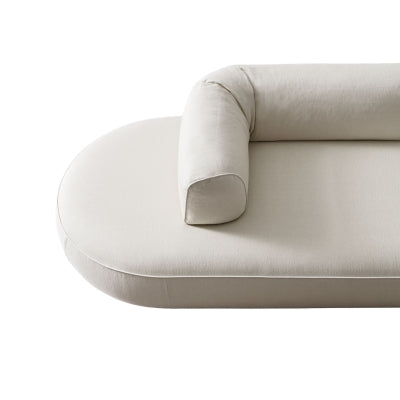 Modern cream curved modular sectional sofa with organic shape for living room by Mahogni