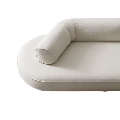 Modern cream curved modular sectional sofa with organic shape for living room by Mahogni