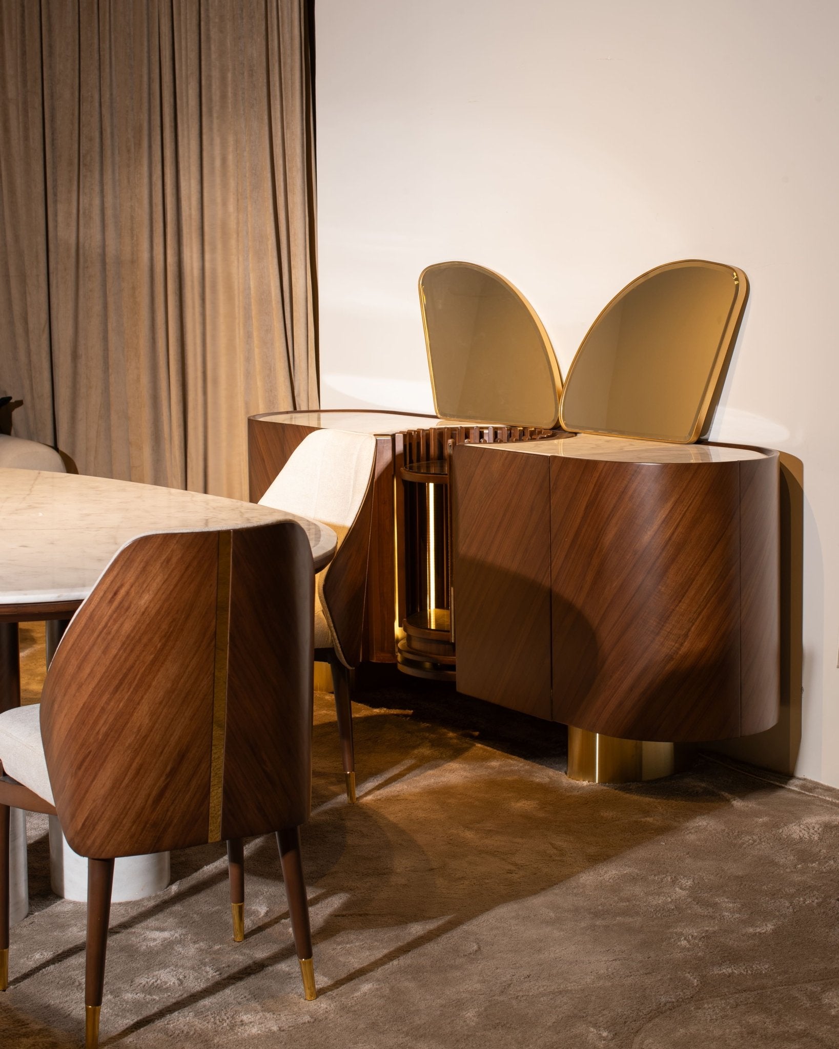 Melt Dinning Room Set - Mahogni