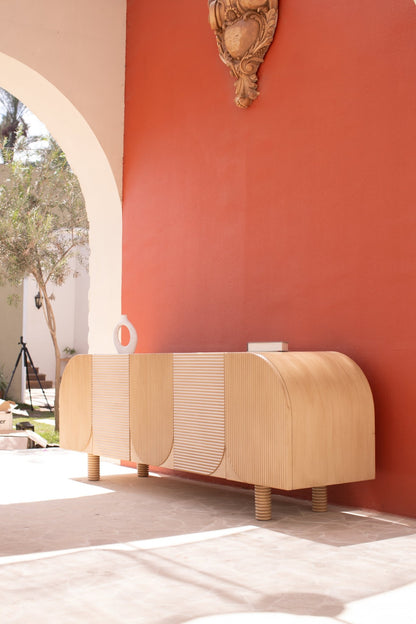 Modern Light Wood Dining Table with Cane Back Chairs - Mahogni Furniture.