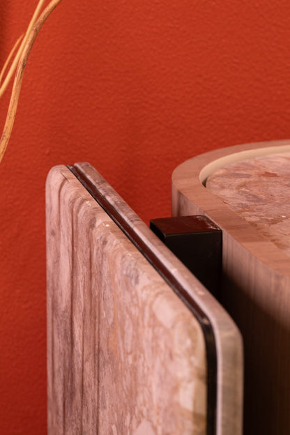 Glam Marble Dining Table with Bucket Style Chairs - Mahogni Furniture.