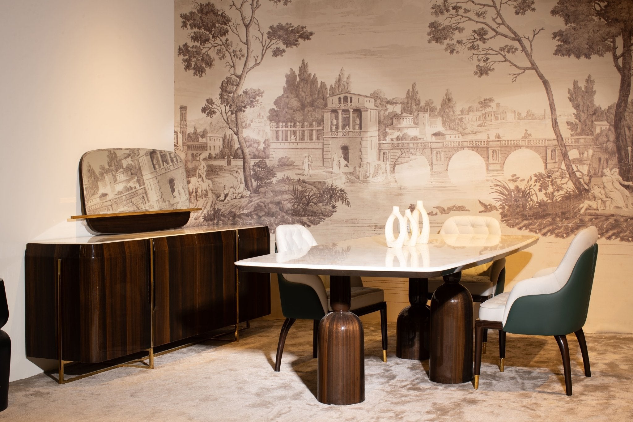 Greeno Dining Room Set - Mahogni