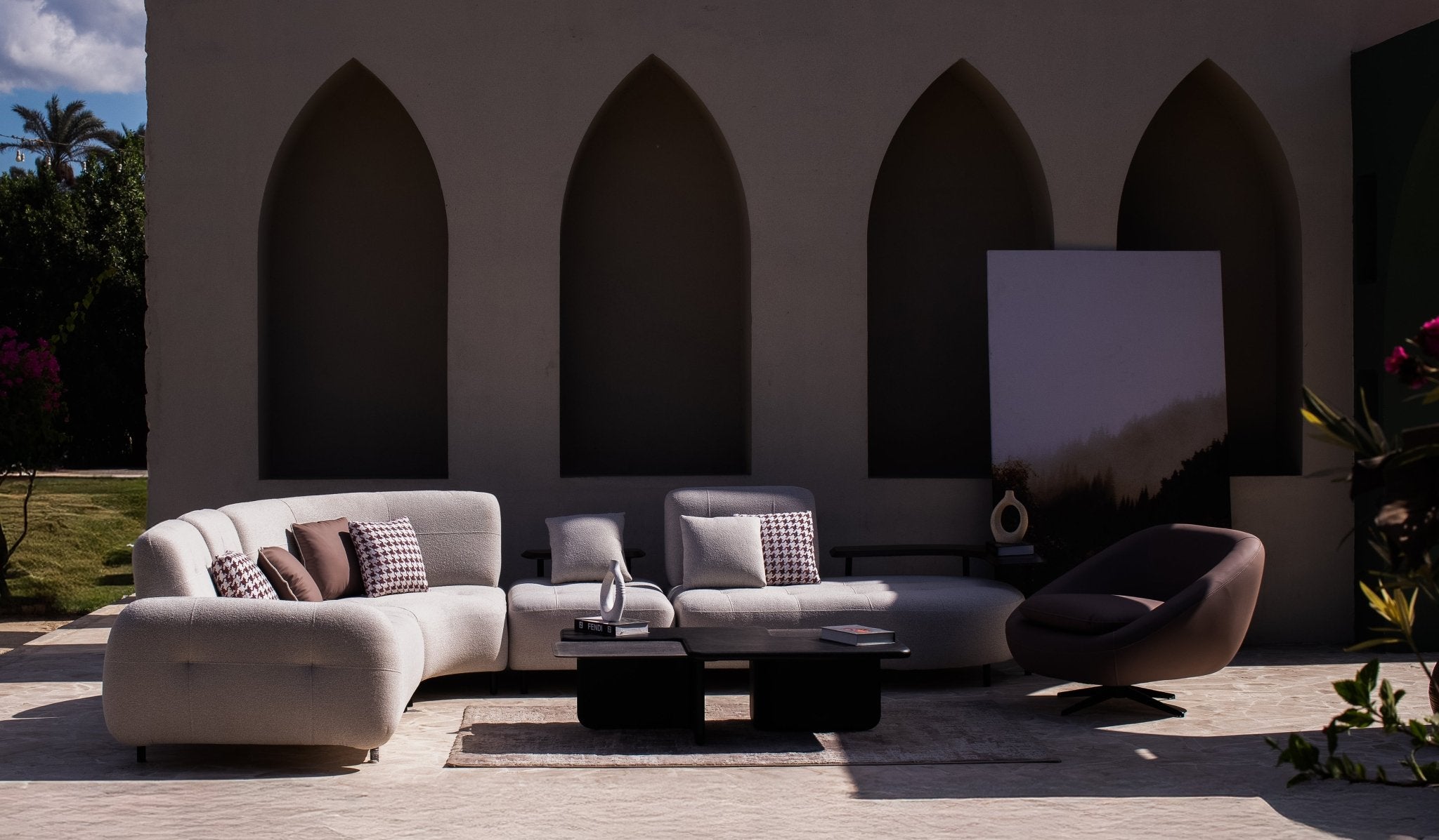 Woven Couch - Mahogni