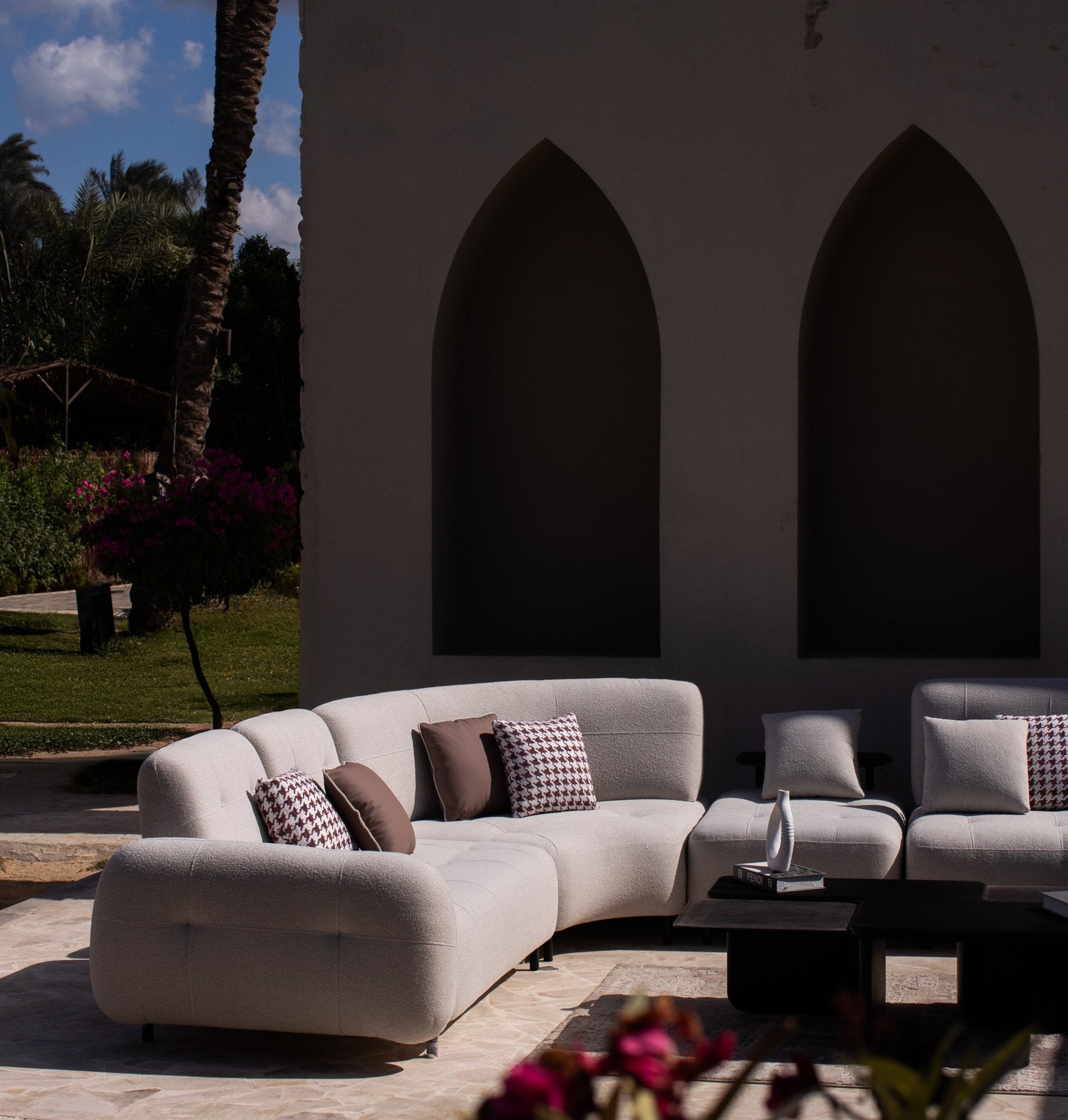 Woven Couch - Mahogni