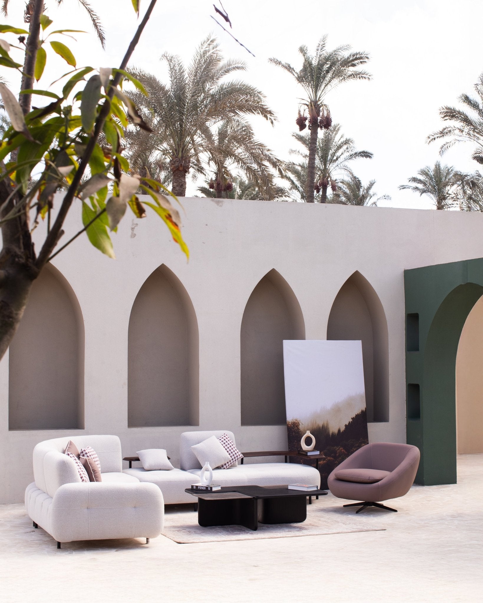 Woven Couch - Mahogni