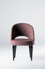Elara Chair - Contemporary dusty rose tweed accent chair with black tapered legs by Mahogni
